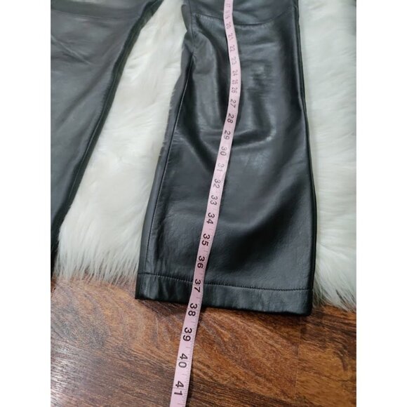 Halogen High Waisted 5 Pocket Bootcut Leather Pants Black Women's Size 4 - Picture 11 of 15